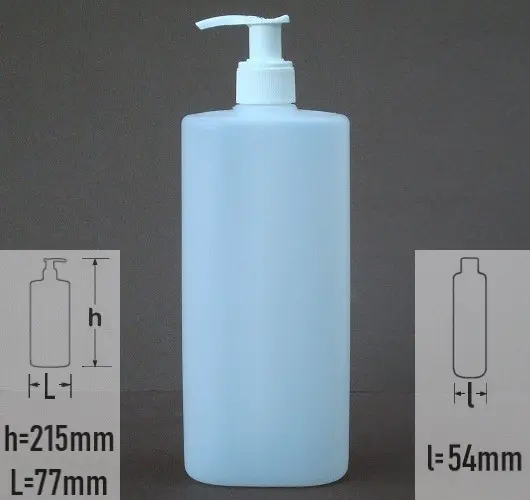 Sticla plastic 5000ml culoare semitransparent cu capac pompa alb